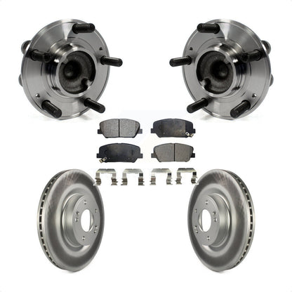 Hub Bearing Assembly Coated Brake Rotor Pads Front Kit For Hyundai Genesis Coupe