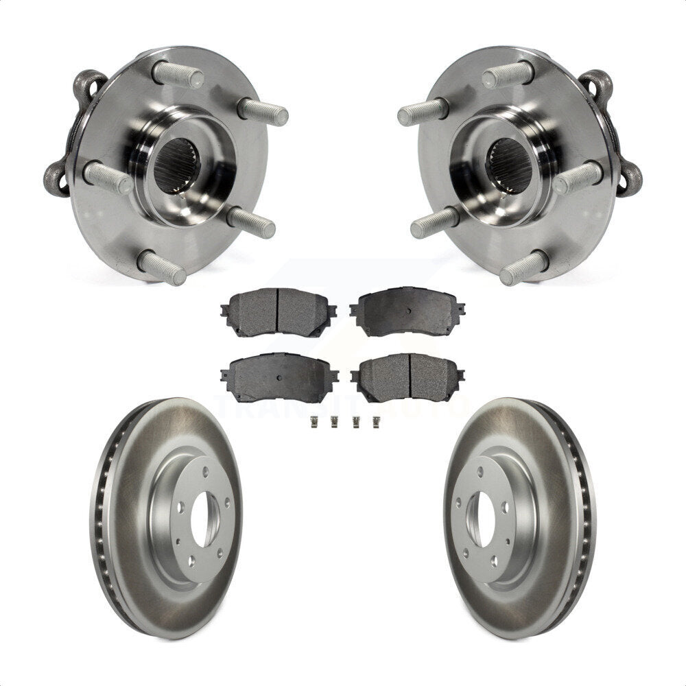 Hub Bearing Assembly Coated Disc Brake Rotors And Pads Front Kit For Mazda 6
