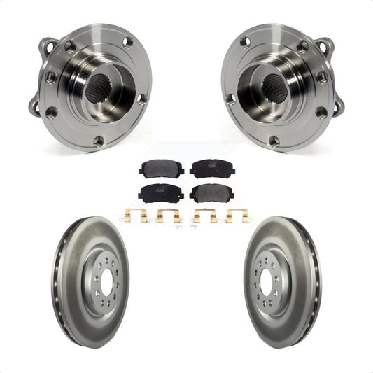 Hub Bearing Assembly Coated Disc Brake Rotor And Pads Front Kit For Chrysler 200