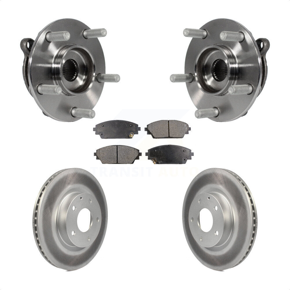 Hub Bearing Assembly Coated Brake Rotor And Pad Front Kit For Mazda 3 CX-3 Sport