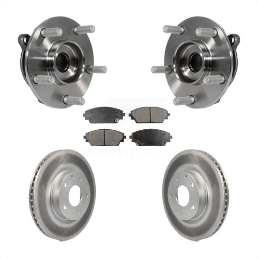 Hub Bearing Assembly Coated Brake Rotor And Pad Front Kit For Mazda 3 CX-3 Sport