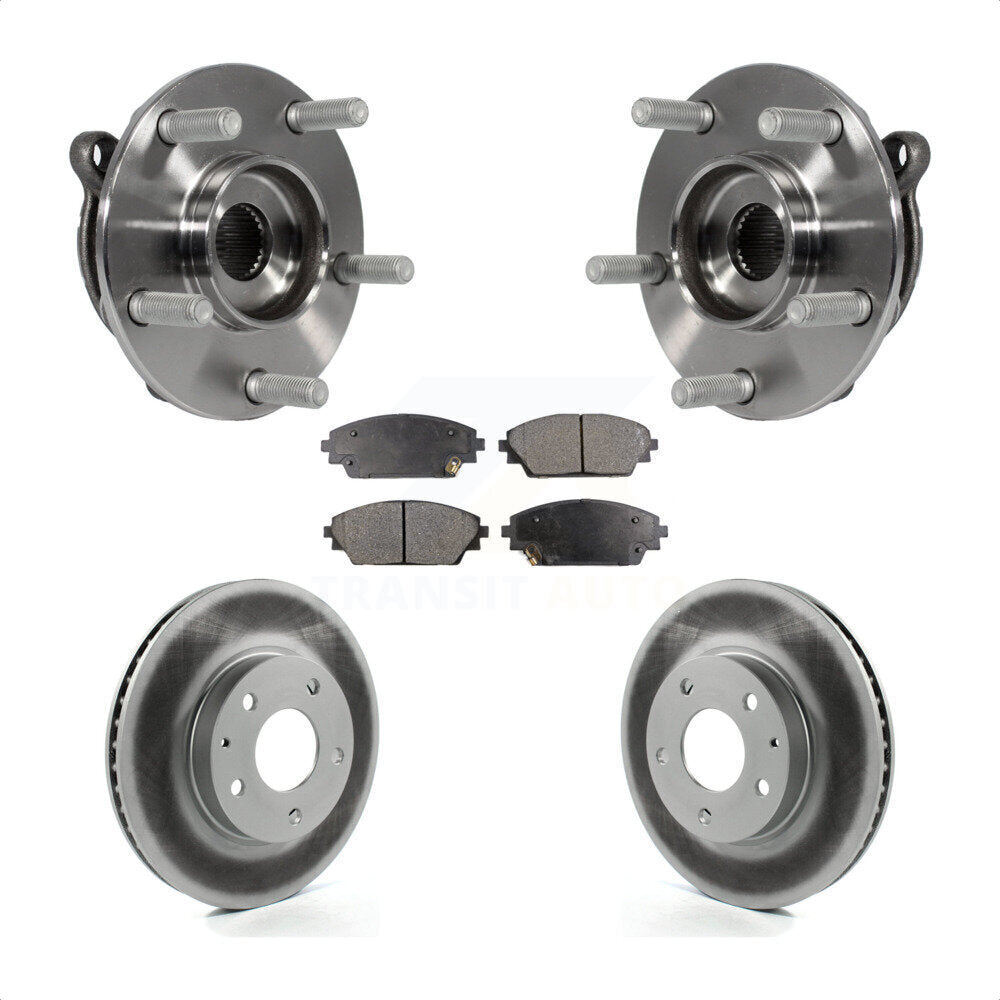 Hub Bearing Assembly Coated Brake Rotor And Pad Front Kit For Mazda 3 CX-3 Sport