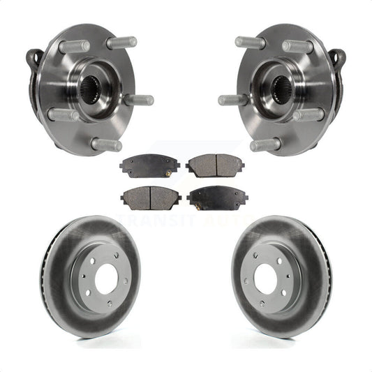 Hub Bearing Assembly Coated Brake Rotor And Pad Front Kit For Mazda 3 CX-3 Sport