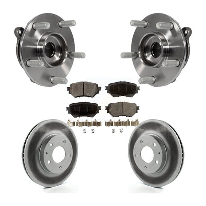 Hub Bearing Assembly Coated Disc Brake Rotor And Pad Front Kit For Mazda 3 Sport