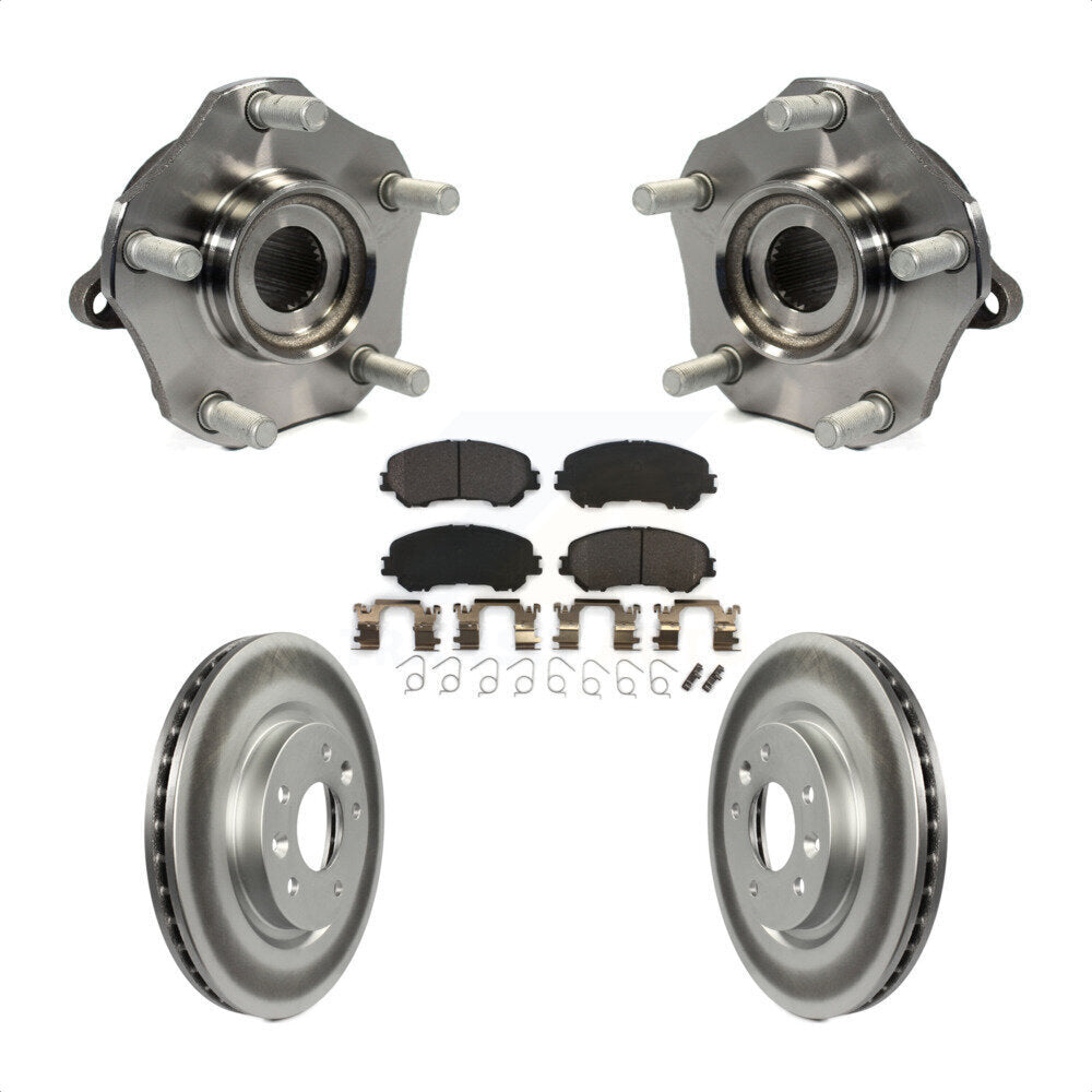 Hub Bearing Coated Disc Brake Rotor Pad Front Kit For Nissan Rogue Sport Qashqai