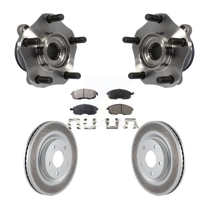 Hub Bearing Coat Brake Rotor Pads Front Kit For 17-19 Nissan Sentra Turbocharged