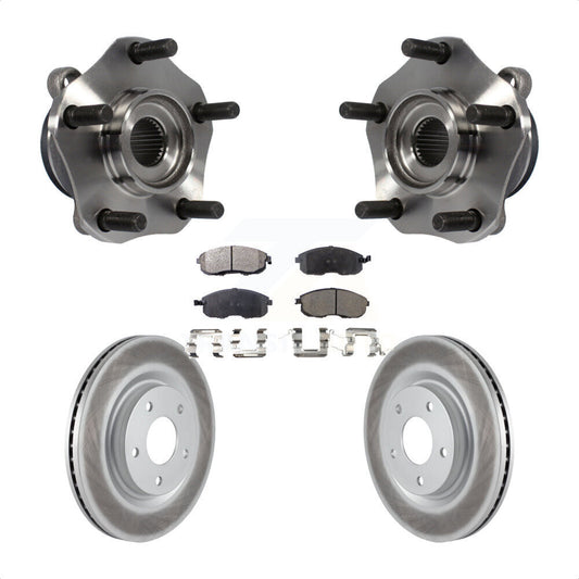 Hub Bearing Coat Brake Rotor Pads Front Kit For 17-19 Nissan Sentra Turbocharged
