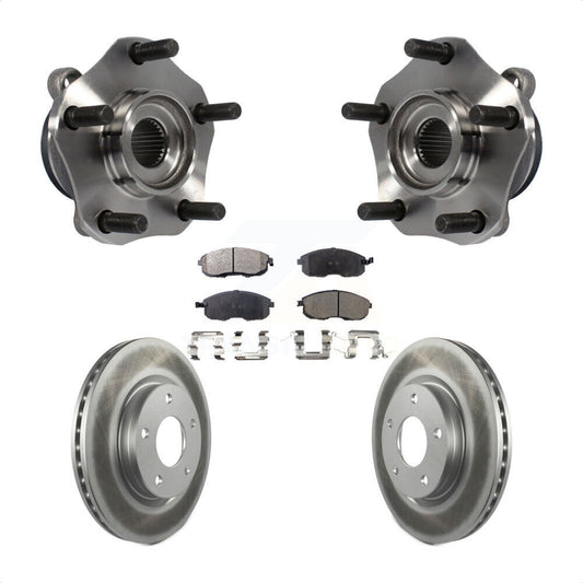 Hub Bearing Assembly Coated Disc Brake Rotor And Pad Front Kit For Nissan Sentra