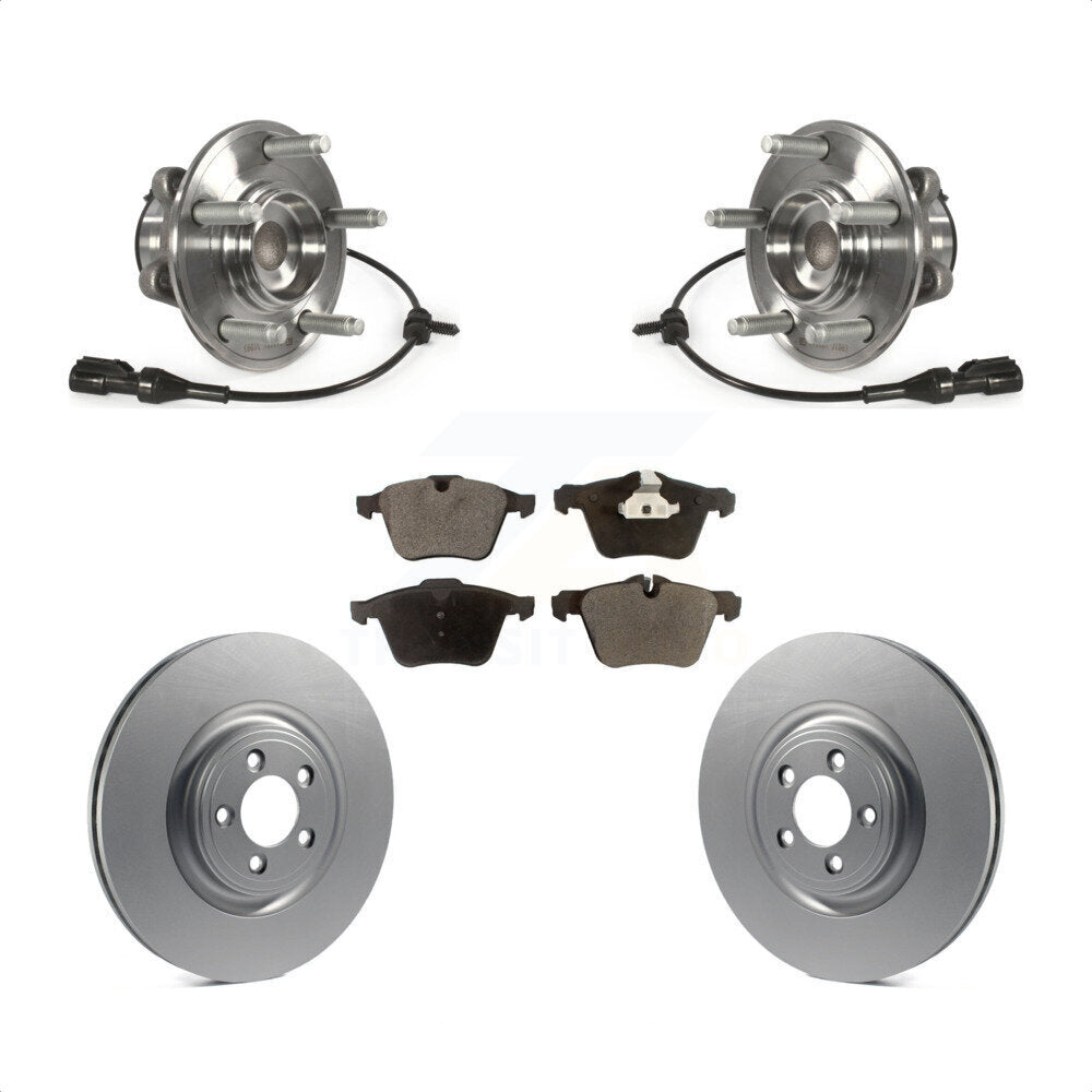 Hub Bearing Assembly Coat Brake Rotor Pad Front Kit For Jaguar XF XJ XK Super V8