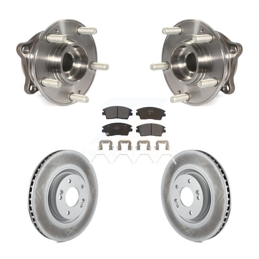 Hub Bearing Assembly Coated Disc Brake Rotor And Pads Front Kit For Kia Sportage
