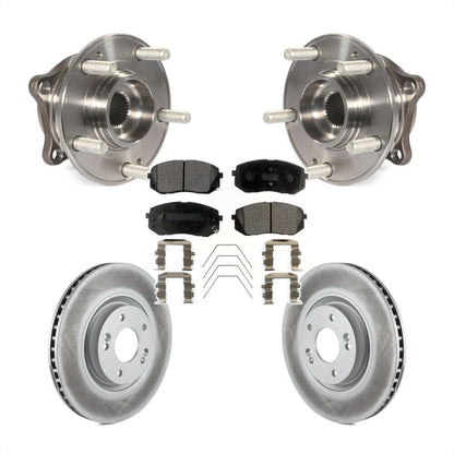 Hub Bearing Coated Disc Brake Rotor Pads Front Kit For Hyundai Sonata Kia Optima