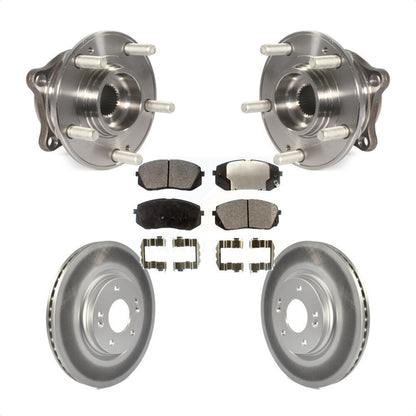 Hub Bearing Coated Brake Rotor Pads Front Kit For 2015 Hyundai Sonata GAS engine