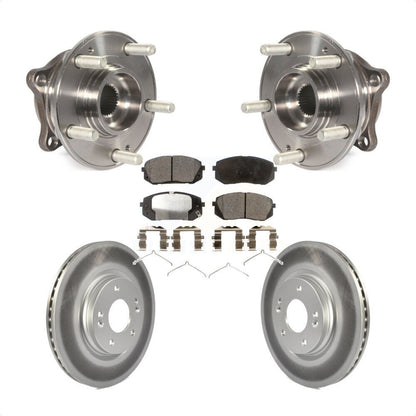 Hub Bearing Coated Disc Brake Rotor Pads Front Kit For Hyundai Sonata Kia Optima