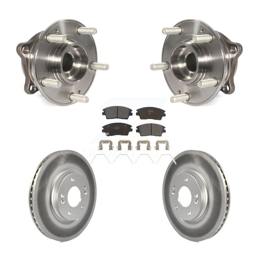 Hub Bearing Coated Brake Rotor And Pad Front Kit For Hyundai Tucson Kia Sportage