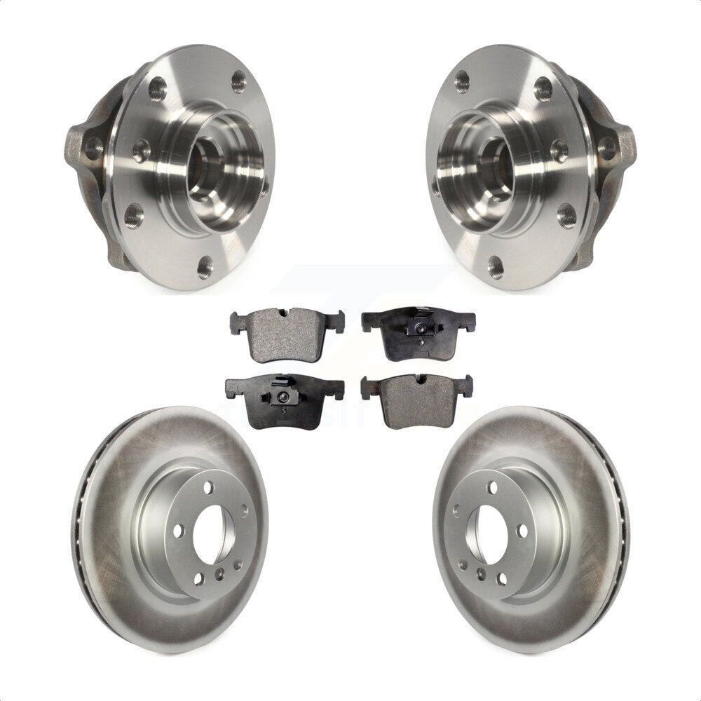 Hub Bearing Assembly Coated Disc Brake Rotors And Pads Front Kit For BMW X3 X4