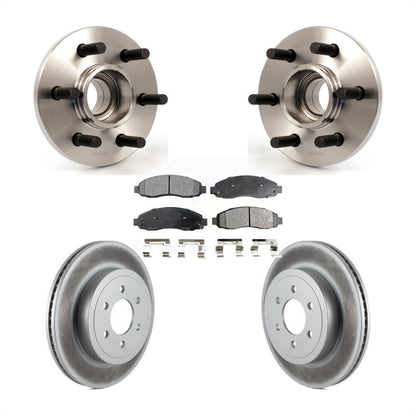 Hub Bearing Coat Brake Rotor Pad Front Kit For Dodge Dakota RWD with 2-Wheel ABS