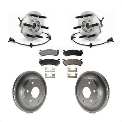 Hub Bearing Coated Brake Rotor Pad Front Kit For Chevrolet GMC Silverado 1500 XL