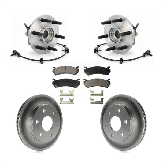Hub Bearing Coated Brake Rotor Pad Front Kit For Chevrolet GMC Silverado 1500 XL