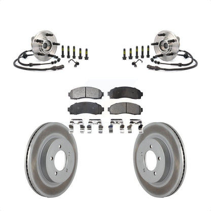 Hub Bearing Coat Brake Rotor Pad Front Kit For Ford Explorer Mercury Mountaineer