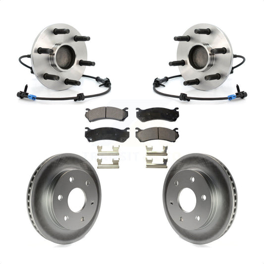 Hub Bearing Coated Brake Rotor Pad Front Kit For Chevrolet GMC Silverado 1500 XL