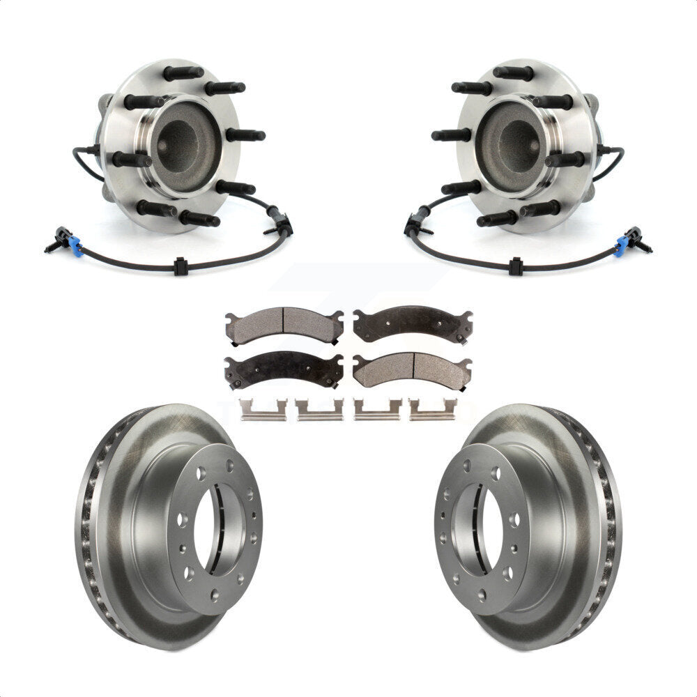 Hub Bearing Coat Brake Rotor Pad Front Kit For Chevrolet GMC Express 2500 Savana