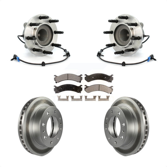 Hub Bearing Coat Brake Rotor Pad Front Kit For Chevrolet GMC Express 2500 Savana
