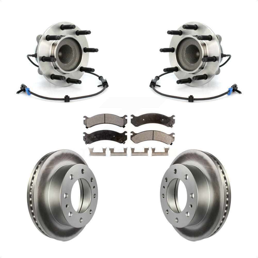 Hub Bearing Coat Brake Rotor Pad Front Kit For Chevrolet Express 4500 GMC Savana