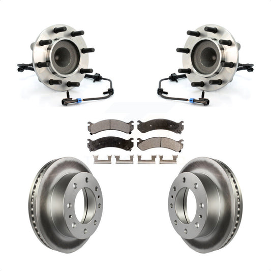 Hub Bearing Coat Brake Rotor Pad Front Kit For Chevrolet Express 3500 GMC Savana