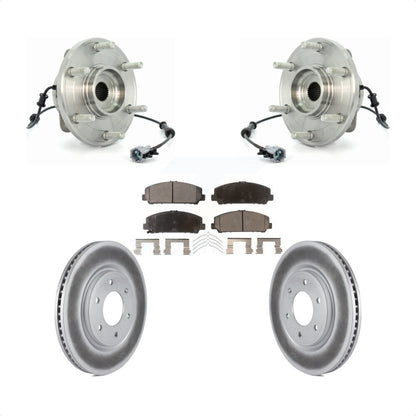 Hub Bearing Coated Brake Rotor & Pad Front Kit For 2007 INFINITI QX56 From 04 07