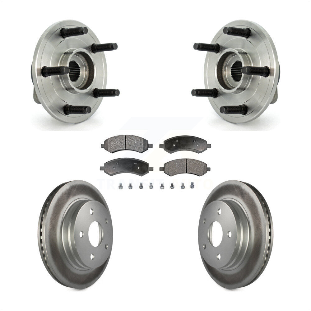 Hub Bearing Coat Brake Rotor Pads Front Kit For Dodge Ram 1500 With 5 Lug Wheels