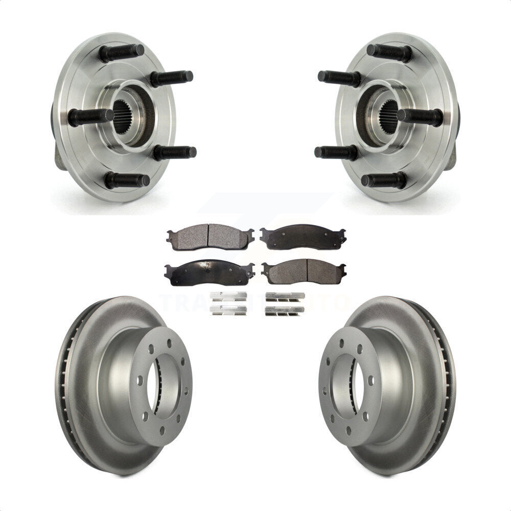 Hub Bearing Coat Brake Rotor Pads Front Kit For Dodge Ram 1500 With 5 Lug Wheels