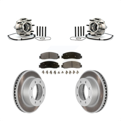 Hub Bearing Coated Brake Rotor Pads Front Kit For 2010 Ford F-250 Super Duty 4WD