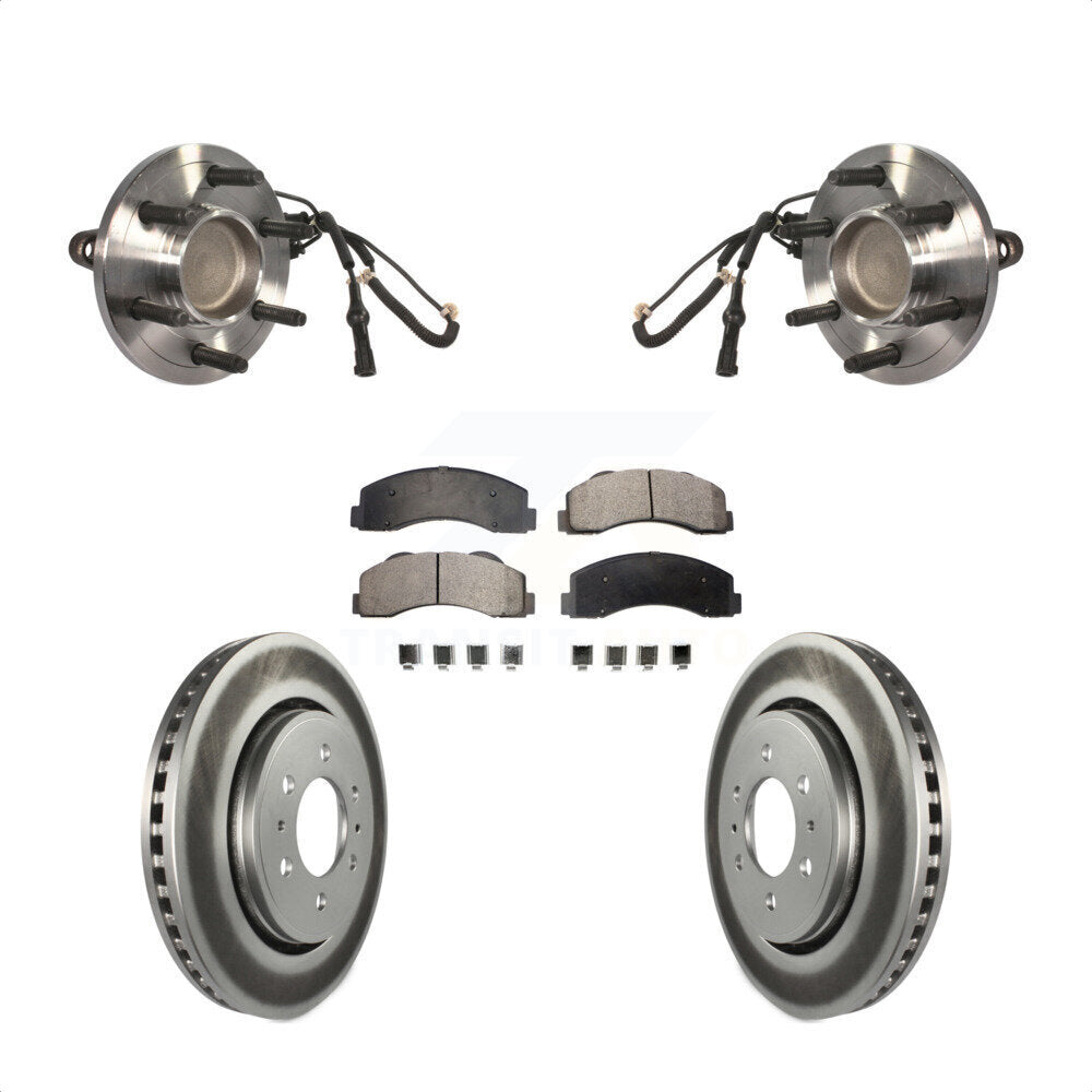 Hub Bearing Coat Brake Rotor Pad Front Kit For Ford Expedition Lincoln Navigator