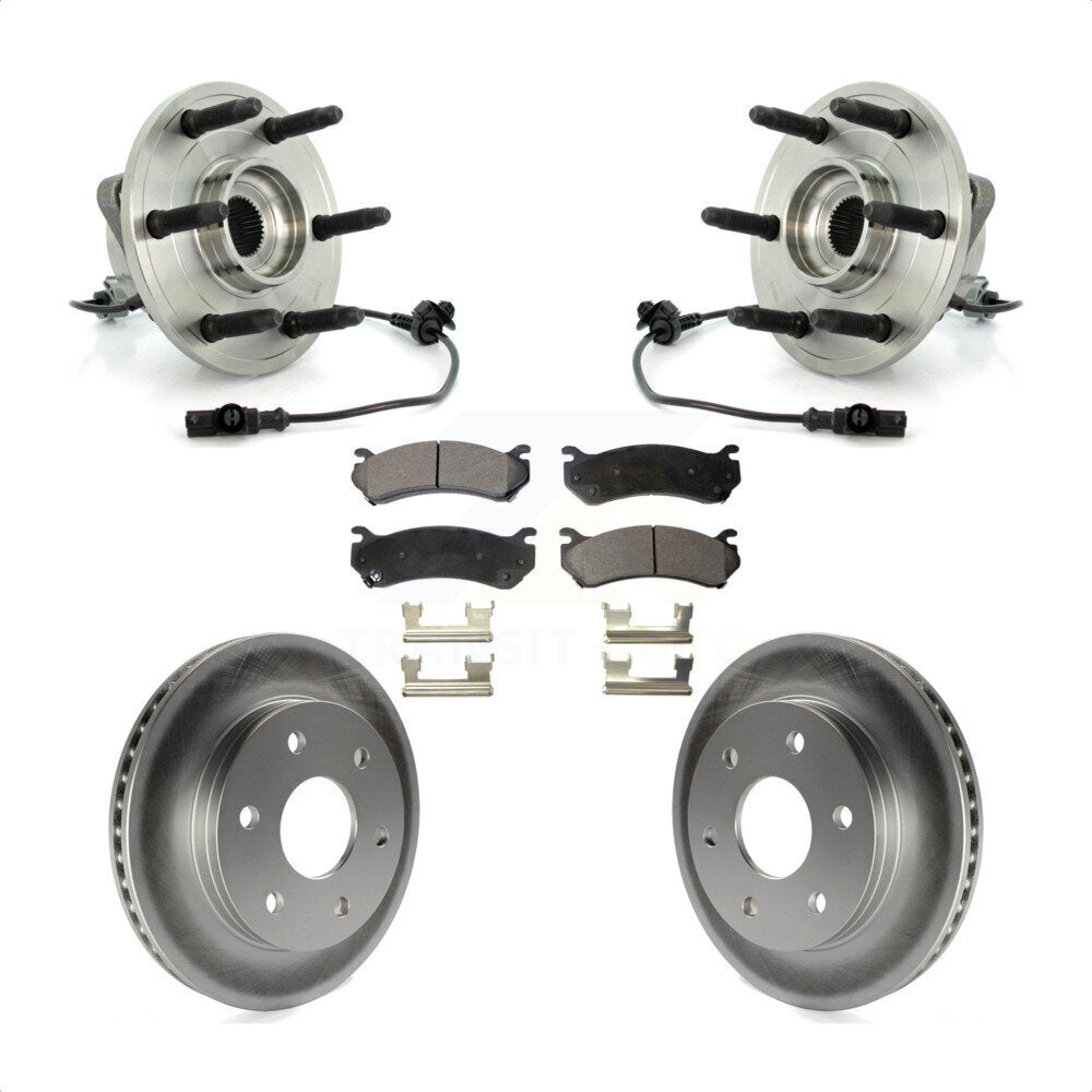 Hub Bearing Assembly Coat Brake Rotor Pad Front Kit For Chevrolet Silverado 1500