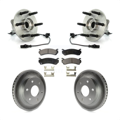 Hub Bearing Assembly Coat Brake Rotor Pad Front Kit For Chevrolet Silverado 1500