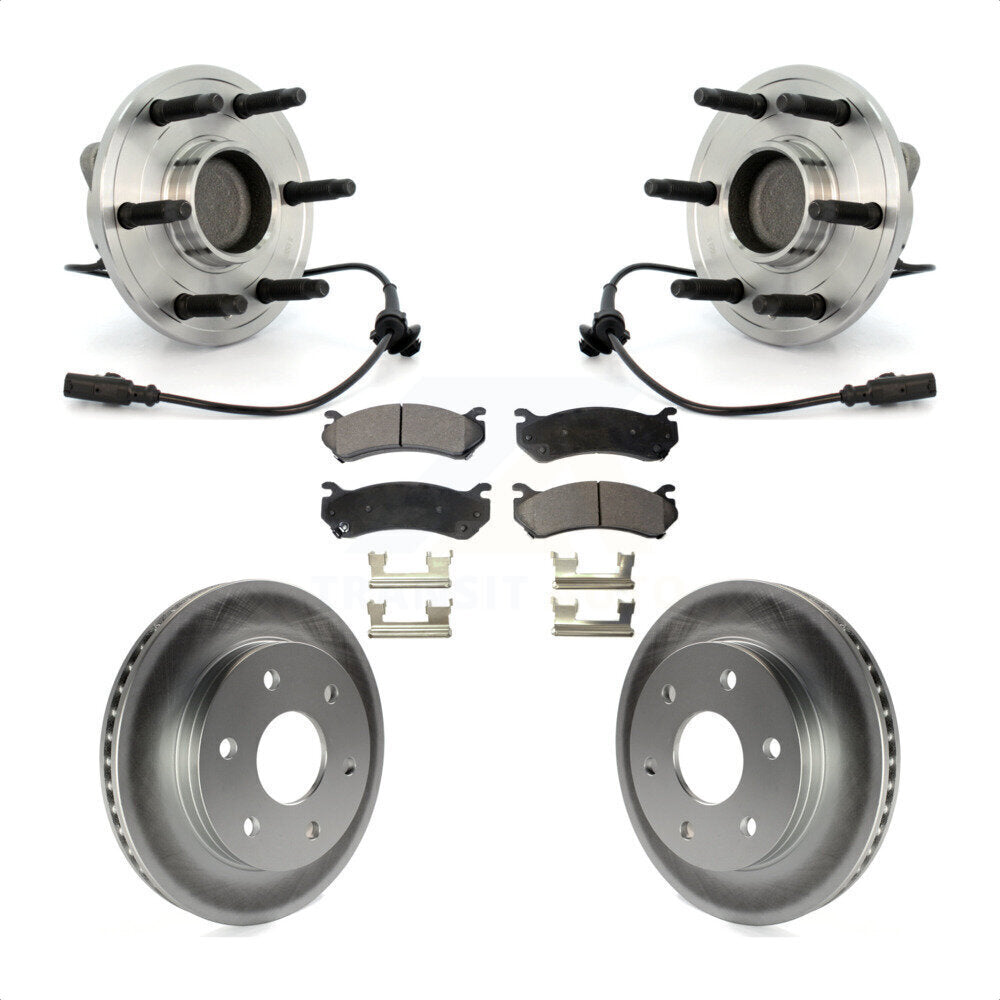 Hub Bearing Assembly Coat Brake Rotor Pad Front Kit For Chevrolet Silverado 1500