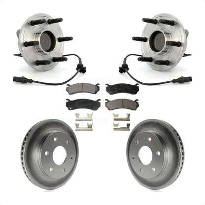 Hub Bearing Assembly Coat Brake Rotor Pad Front Kit For Chevrolet Silverado 1500