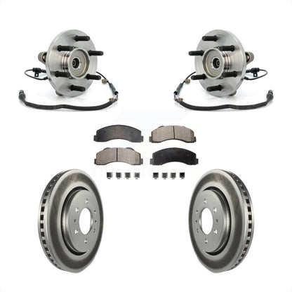 Hub Bearing Assembly Coated Disc Brake Rotors And Pads Front Kit For Ford F-150
