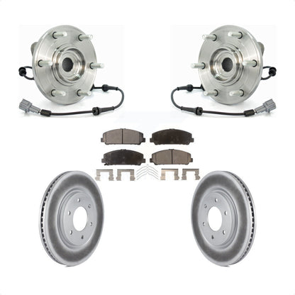 Hub Bearing Coat Brake Rotor Pad Front Kit For Nissan TITAN Armada INFINITI QX56