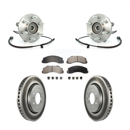 Hub Bearing Coated Brake Rotor & Pad Front Kit For Ford F-150 Expedition Lincoln
