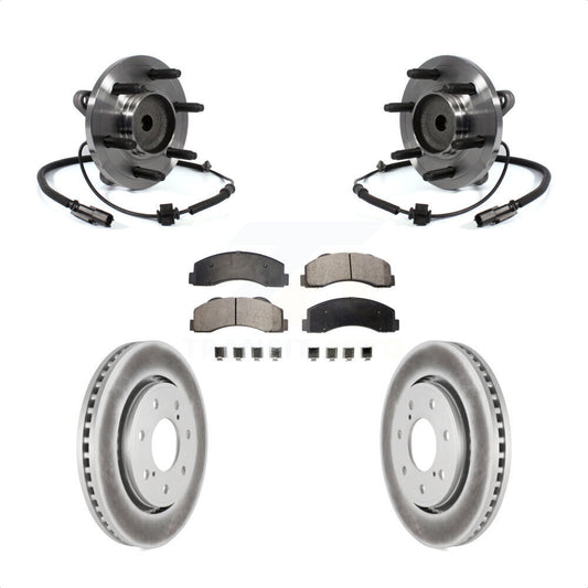 Hub Bearing Coat Brake Rotor Pads Front Kit For Ford F-150 RWD With 7 Lug Wheels