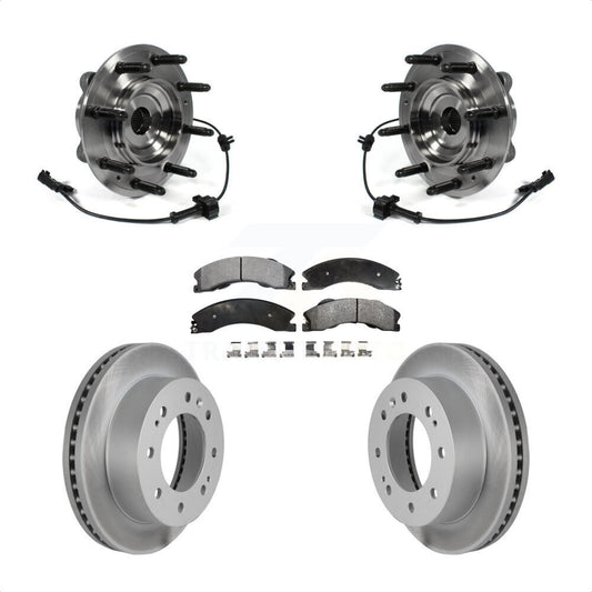 Hub Bearing Coat Brake Rotor Pad Front Kit For GMC Chevrolet Sierra 2500 HD 3500