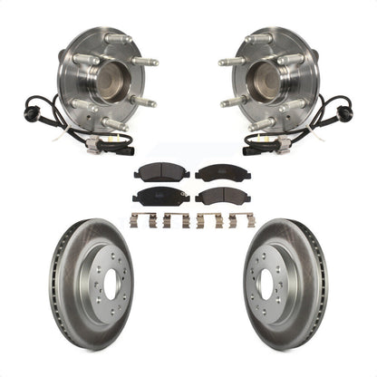 Hub Bearing Coated Brake Rotor Pad Front Kit For GMC Sierra 1500 Chevrolet Tahoe