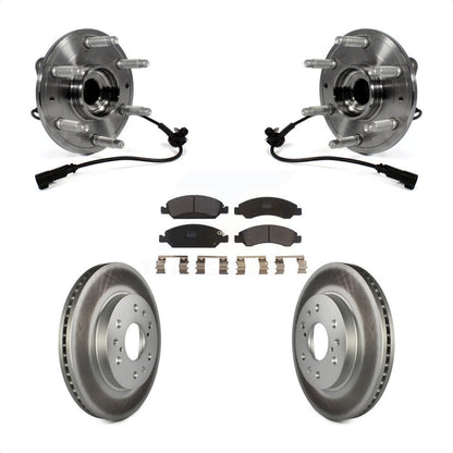 Hub Bearing Coated Brake Rotor Pad Front Kit For GMC Sierra 1500 Chevrolet Tahoe