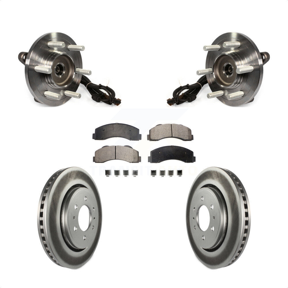 Hub Bearing Assembly Coated Disc Brake Rotors And Pads Front Kit For Ford F-150