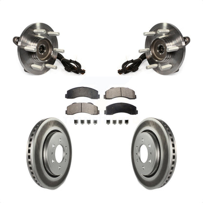 Hub Bearing Assembly Coated Disc Brake Rotors And Pads Front Kit For Ford F-150