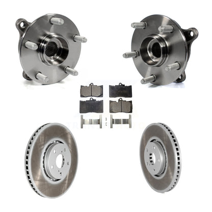 Hub Bearing Assembly Coat Brake Rotor Pads Front Kit (5Pc) For Lexus IS300 IS350