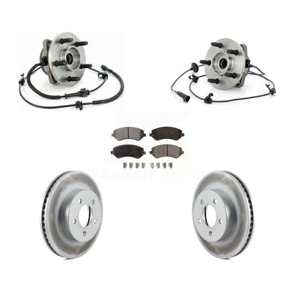 Hub Bearing Assembly Coated Disc Brake Rotor And Pads Front Kit For Jeep Liberty