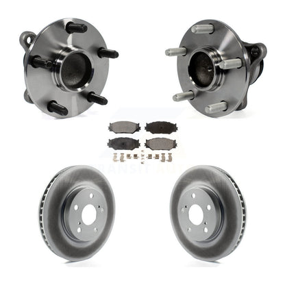 Hub Bearing Assembly Coated Disc Brake Rotor & Pad Front Kit For Lexus IS250 RWD