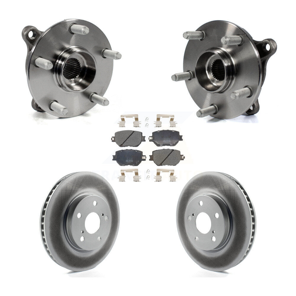 Hub Bearing Assembly Coated Disc Brake Rotors And Pads Front Kit For Lexus IS250